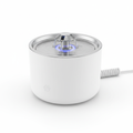 Fontaine à eau pour animaux en acier inoxydable avec LED bleue